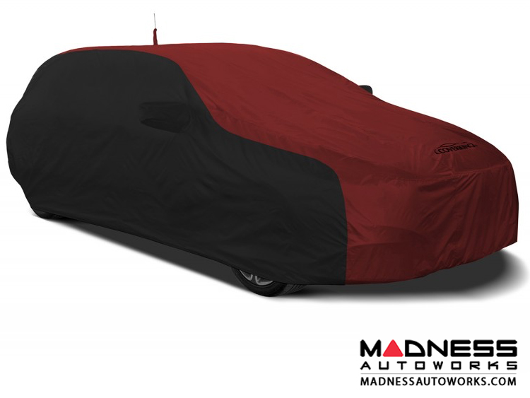 Alfa Romeo Stelvio Custom Vehicle Cover - Stormproof - Black w/ Red + Shark Fin Antenna Pocket